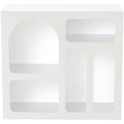 Credenza Arsenio, Buffet da soggiorno, Madia da salotto, Dispensa da cucina, 80x35h74 cm, Bianco - Dmora