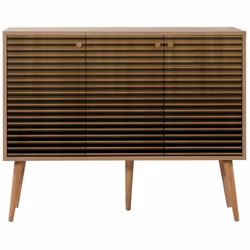 CREDENZA - Buffet da soggiorno, Madia da salotto, Dispensa da cucina, 120x36h90 cm, Quercia. STRUTTURA E UTILIZZO - Mobile da ...