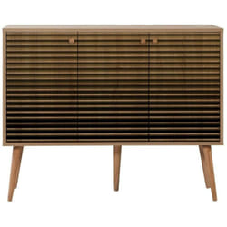 Credenza Arzumia, Buffet da soggiorno, Madia da salotto, Dispensa da cucina, 120x36h90 cm, Quercia - Dmora