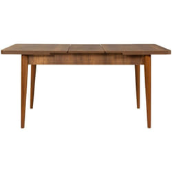 Tavolo allungabile Dorotea, Consolle con allunghe, Tavolo da pranzo multiuso, Ripiano estensibile da cucina, 130x80h77 cm, Noce - Dmora