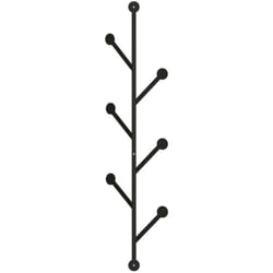 Dmora - Appendiabiti Fani, Attaccapanni, Portabiti multiuso, Appendiabiti da parete, 22x5h94 cm, Nero