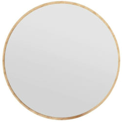 Dmora - Specchio Adelasia, Specchiera, Articolo d'arredo a muro, Decorazione con specchio, 60x2h60 cm, Rovere