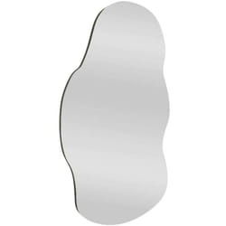 Dmora - Specchio Saburo, Specchiera, Articolo d'arredo a muro, Decorazione con specchio, 40x2h72 cm, Nero