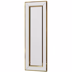 SPECCHIO - Specchiera, Articolo d'arredo a muro, Decorazione con specchio, 30x3h90 cm, Oro. STRUTTURA E UTILIZZO - Specchiera ...