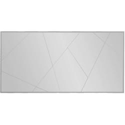 Dmora - Specchio Corallo, Specchiera, Articolo d'arredo a muro, Decorazione con specchio, 120x2h60 cm, Bianco