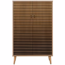 CREDENZA - Buffet da soggiorno, Madia da salotto, Dispensa da cucina, 80x36h127 cm, Quercia. STRUTTURA E UTILIZZO - Mobile da ...