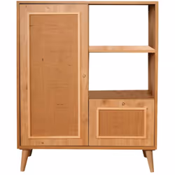 CREDENZA - Buffet da soggiorno, Madia da salotto, Dispensa da cucina, 90x40h110 cm, Quercia. STRUTTURA E UTILIZZO - Mobile da ...