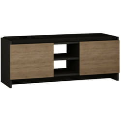 Scarpiera Axar, Mobile portascarpe, Armadio da ingresso multiuso, Mobiletto per calzature, 110x37h43 cm, Antracite e Rovere - Dmora