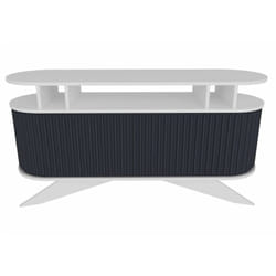 Credenza Joy, Buffet da soggiorno, Madia da salotto, Dispensa da cucina, 150x43h75 cm, Bianco e Antracite - Dmora