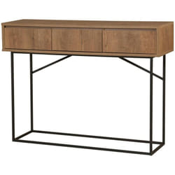 Credenza Avetrana, Buffet da soggiorno, Madia da salotto, Dispensa da cucina, 120x36h90 cm, Noce e Nero - Dmora