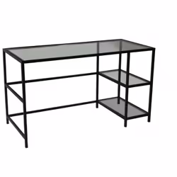 SCRIVANIA - Scrittoio multiuso, Tavolo per ufficio porta PC, Piano di lavoro, 130x60h75 cm, Nero. STRUTTURA E UTILIZZO - Scri ...