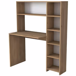 SCRIVANIA - Scrittoio multiuso, Tavolo per ufficio porta PC, Piano di lavoro, 113x40h142 cm, Quercia. STRUTTURA E UTILIZZO -  ...