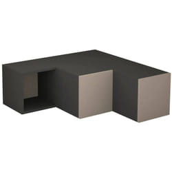 Mobile porta tv Fiorenza, Credenza da soggiorno, Armadio basso per tv, Base parete attrezzata, 90x92h32 cm, Antracite e Beige - Dmora
