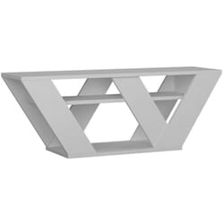 Mobile porta tv Amazzonite, Credenza da soggiorno, Armadio basso per tv, Base parete attrezzata, 110x30h40 cm, Bianco - Dmora