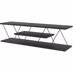 MOBILE PORTA TV - Credenza da soggiorno, Armadio basso per TV, Base parete attrezzata, 120x30h33 cm, Antracite e Grigio. STRU ...