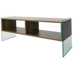 Dmora - Mobile porta tv Winifred, Credenza da soggiorno, Armadio basso per tv, Base parete attrezzata, 120x35h45 cm, Noce