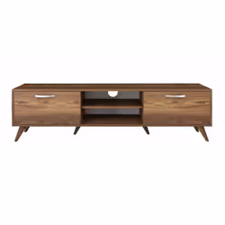 MOBILE PORTA TV - Credenza da soggiorno, Armadio basso per TV, Base parete attrezzata, 180x35h49 cm, Noce. STRUTTURA E UTILIZ ...