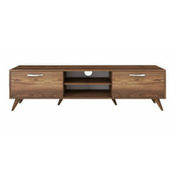 Dmora - Mobile porta tv Avir, Credenza da soggiorno, Armadio basso per tv, Base parete attrezzata, 180x35h49 cm, Noce