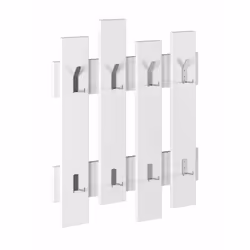 APPENDIABITI - Attaccapanni, Portabiti multiuso, Appendiabiti da parete, 64x4 h79 cm, Bianco. STRUTTURA E UTILIZZO - Pratico ...