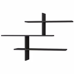 MENSOLA - Scaffale, Ripiano a muro, Scaffalatura multiuso, 123x22h81 cm, Antracite. STRUTTURA E UTILIZZO - Mensola da parete  ...