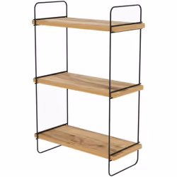 MENSOLA - Scaffale, Ripiano a muro, Scaffalatura multiuso, 40x20h66 cm, Quercia. STRUTTURA E UTILIZZO - Mensola da parete da ...