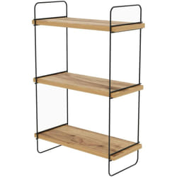 Mensola Luce, Scaffale, Ripiano a muro, Scaffalatura multiuso, 40x20h66 cm, Quercia - Dmora