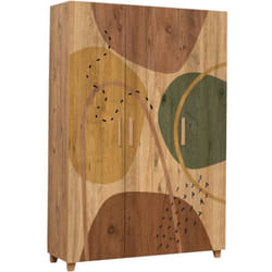 Guardaroba 3 ante Nella, Mobile camera da letto, Cabina armadio portabiti, Armadio appendiabiti, 120x48h189 cm, Quercia - Dmora