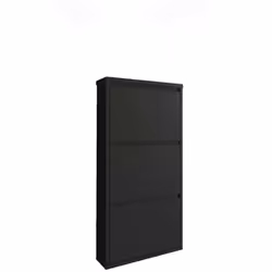 SCARPIERA - Mobile portascarpe in metallo, Armadio da ingresso multiuso, Mobiletto per calzature, 50x15h104 cm, Nero. STRUTTU ...