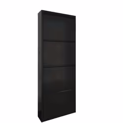 SCARPIERA - Mobile portascarpe in metallo, Armadio da ingresso multiuso, Mobiletto per calzature, 50x15h138 cm, Nero. STRUTTU ...
