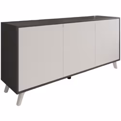 CREDENZA - Buffet da soggiorno, Madia da salotto, Dispensa da cucina, 154x40h72 cm, Antracite e Bianco. STRUTTURA E UTILIZZO ...