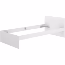 LETTO SINGOLO - Sommier per camera da letto, Giroletto per stanza, Struttura porta materasso, 96x195 h67 cm, Bianco. STRUTTUR ...