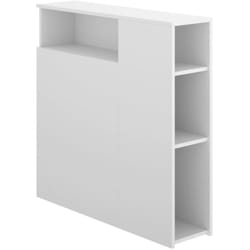Dmora - Testiera letto Haitang, Spalliera, Testata per camera da letto, Poggiatesta, 23x99 h96 cm, Bianco