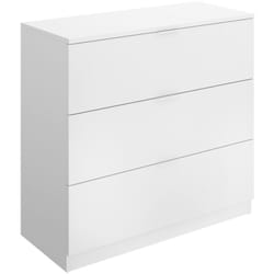 Cassettiera Loke, Settimino multiuso, Comò camera da letto, Mobile con cassetti, 82x39 h82 cm, Bianco - Dmora