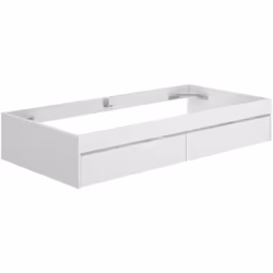LETTO SINGOLO - Sommier per camera da letto, Giroletto per stanza, Struttura porta materasso, 96x195 h40 cm, Bianco. STRUTTUR ...