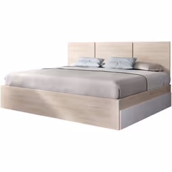 LETTO MATRIMONIALE - Sommier per camera da letto, Giroletto per stanza, Struttura porta materasso, 166x205 h96 cm, Bianco e R ...