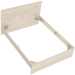 Letto matrimoniale Lana, Sommier per camera da letto, Giroletto per stanza, Struttura porta materasso, 166x205 h100 cm, Rovere - Dmora