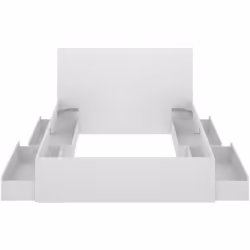 LETTO MATRIMONIALE - Sommier per camera da letto, Giroletto per stanza, Struttura porta materasso, 269x205 h100 cm, Bianco. S ...