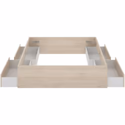 LETTO MATRIMONIALE - Sommier per camera da letto, Giroletto per stanza, Struttura porta materasso, 169x205 h39 cm, Rovere. ST ...