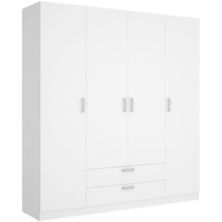Guardaroba grande Colin, Mobile camera da letto, Cabina armadio portabiti, Armadio appendiabiti, 200x52 h215 cm, Bianco - Dmora