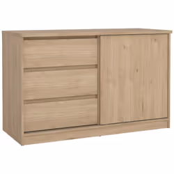 CREDENZA - Buffet da soggiorno, Madia da salotto, Dispensa da cucina, 119x50 h76 cm, Rovere. STRUTTURA E UTILIZZO - Mobile da ...