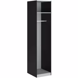 GUARDAROBA GRANDE - Mobile multifunzionale, Mobiletto scarpiera, Guardaroba porta scarpe, 58x50 h219 cm, Nero. STRUTTURA E UT ...