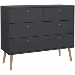 CASSETTIERA - Settimino multiuso, Comò camera da letto, Mobile con cassetti, 99x39 h82 cm, Grigio. STRUTTURA E UTILIZZO - Mob ...