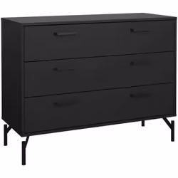 CASSETTIERA - Settimino multiuso, Comò camera da letto, Mobile con cassetti, 99x40 h77 cm, Nero. STRUTTURA E UTILIZZO - Mobil ...