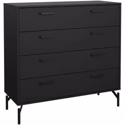 CASSETTIERA - Settimino multiuso, Comò camera da letto, Mobile con cassetti, 99x40 h96 cm, Nero. STRUTTURA E UTILIZZO - Mobil ...