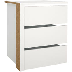Cassettiera Giacarta, Settimino multiuso, Comò camera da letto, Mobile con cassetti, 57x55 h70 cm, Bianco - Dmora