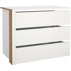 Cassettiera Boulogne, Settimino multiuso, Comò camera da letto, Mobile con cassetti, 87x55 h70 cm, Bianco - Dmora