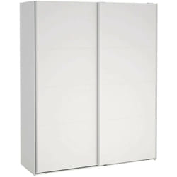 Dmora - Armadio multiuso 2 ante Gomer, Mobile multifunzionale, Mobiletto scarpiera, Guardaroba porta scarpe, 179x65 h220 cm, Bianco