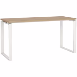 SCRIVANIA - Scrittoio multiuso, Tavolo per ufficio porta PC, Piano di lavoro, 150x60 h76 cm, Rovere e Bianco. STRUTTURA E UTI ...