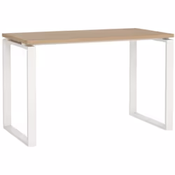 SCRIVANIA - Scrittoio multiuso, Tavolo per ufficio porta PC, Piano di lavoro, 120x60 h76 cm, Rovere e Bianco. STRUTTURA E UTI ...