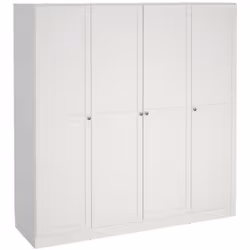 GUARDAROBA GRANDE - Mobile camera da letto, Cabina armadio portabiti, Armadio appendiabiti, 196x62 h200 cm, Bianco. STRUTTURA ...